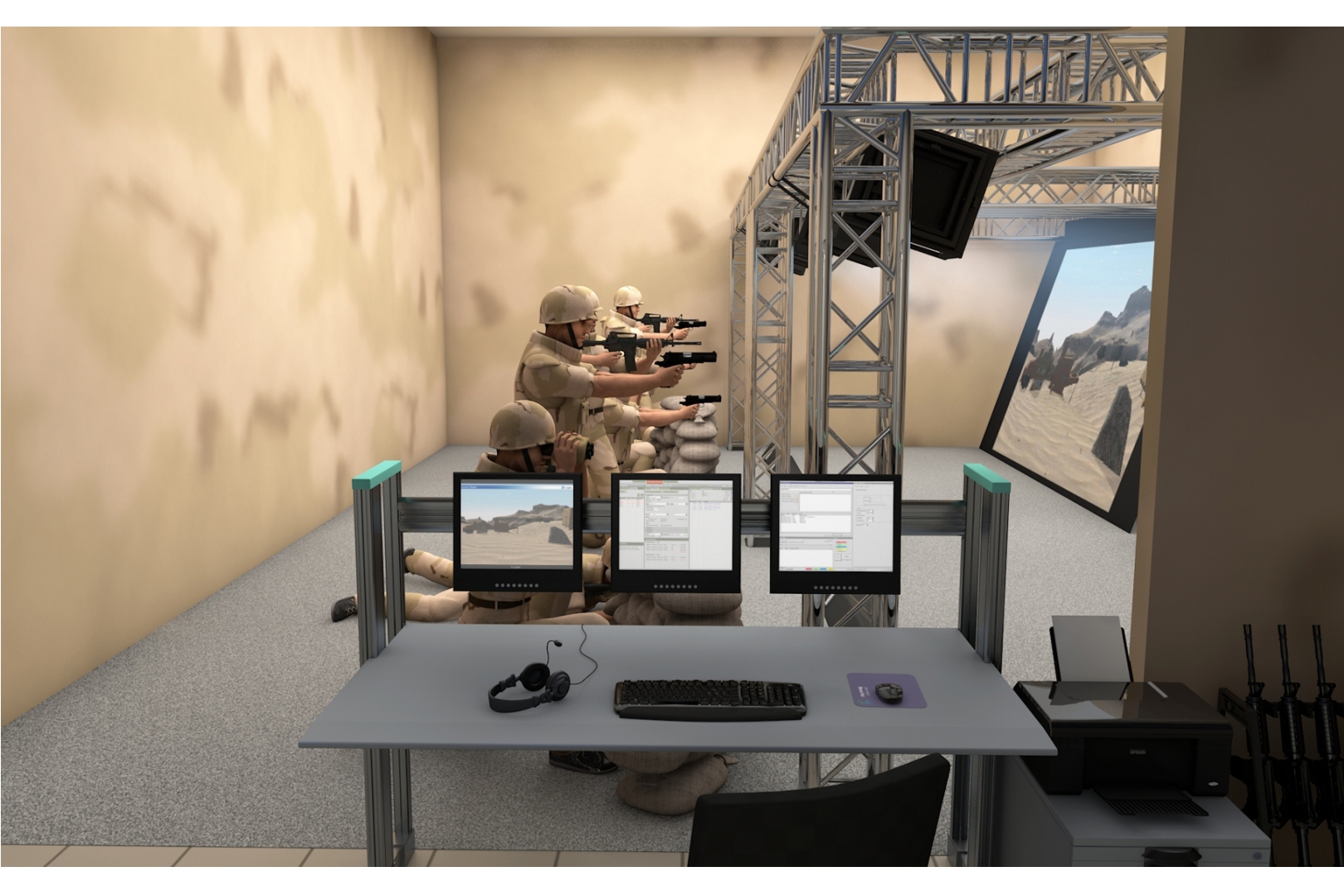 Small Arms Shooting Simulation System for military and police | GLADIO™